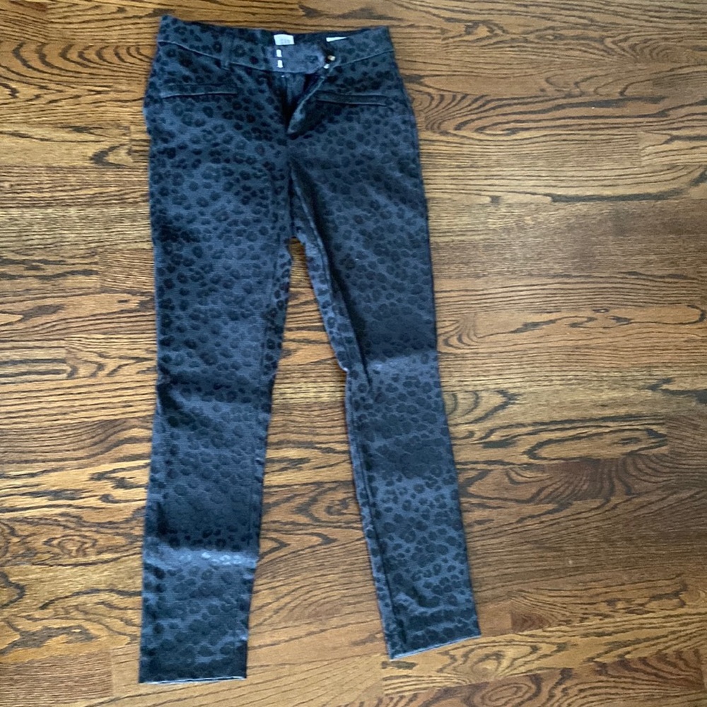 Black on Black Leopard print pants